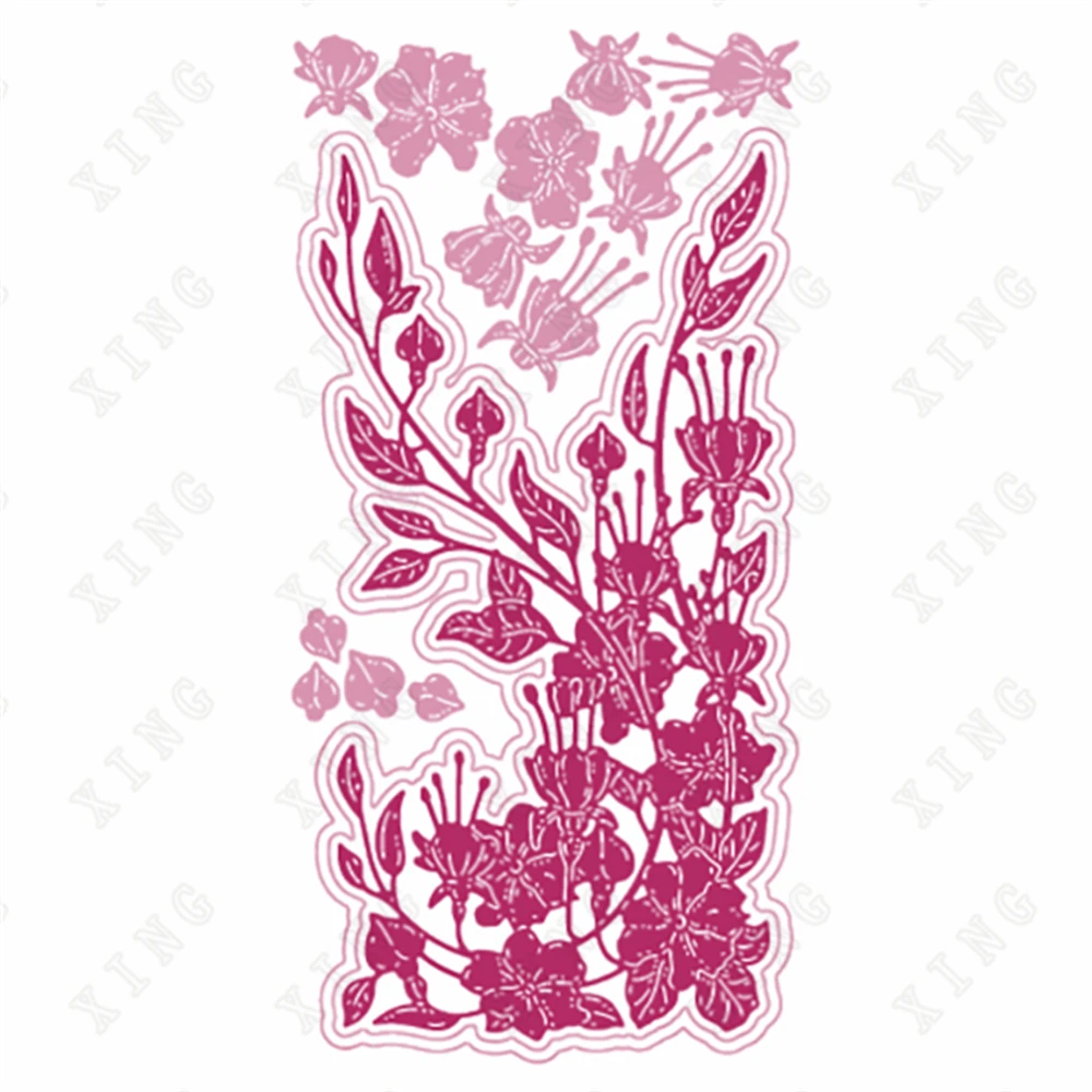 

Hot Sale Ribbon Tail Fuschias New Metal Cutting Dies for Diy Scrapbooking Crafts Maker Photo Album Template Handmade Decoration