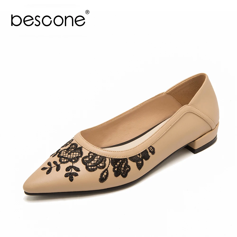 BESCONE/Новинка Модные женские туфли-лодочки Удобная Высококачественная элегантная
