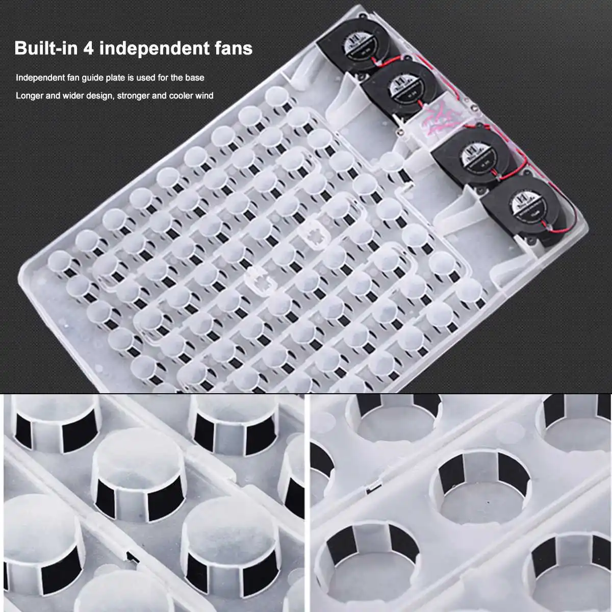 4 встроенных вентилятора 3D охлаждающий вентилятор крутой на подушке холодный 12 В