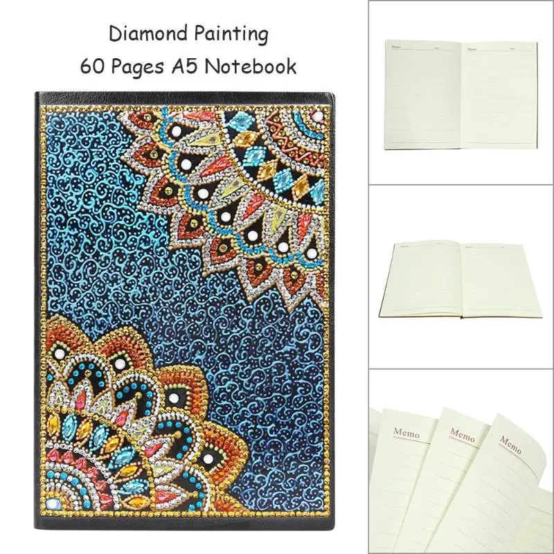 Newst DIY цветок алмаз особенной формы живопись 60 страниц A5 блокнот дневник Книга вышивка наборы Алмазная мозаика домашняя декоративная