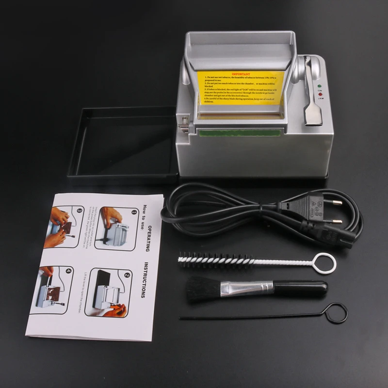 

Automatic Electric Cigarette Roller 8mm Inject Tube Maker Rolling Machine with Grinder Tobacco Injector Smoking Tools Plug EU