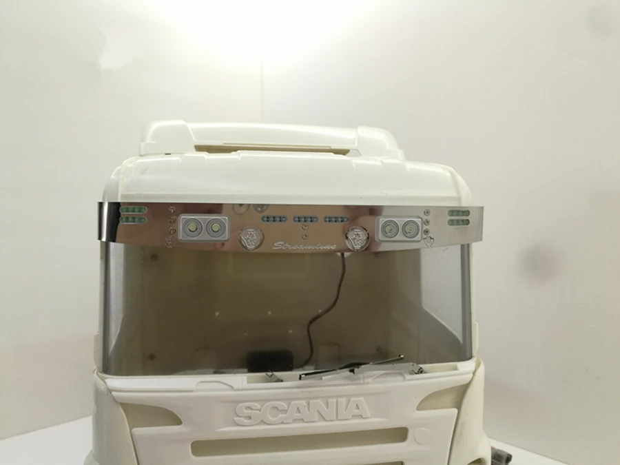 Rc игрушки грузовик корпус крыша светодиодный Прожекторы для 1/14 весы Tamiya Scania R470 R620 R730 56323 модель тракторный прицеп аксессуар