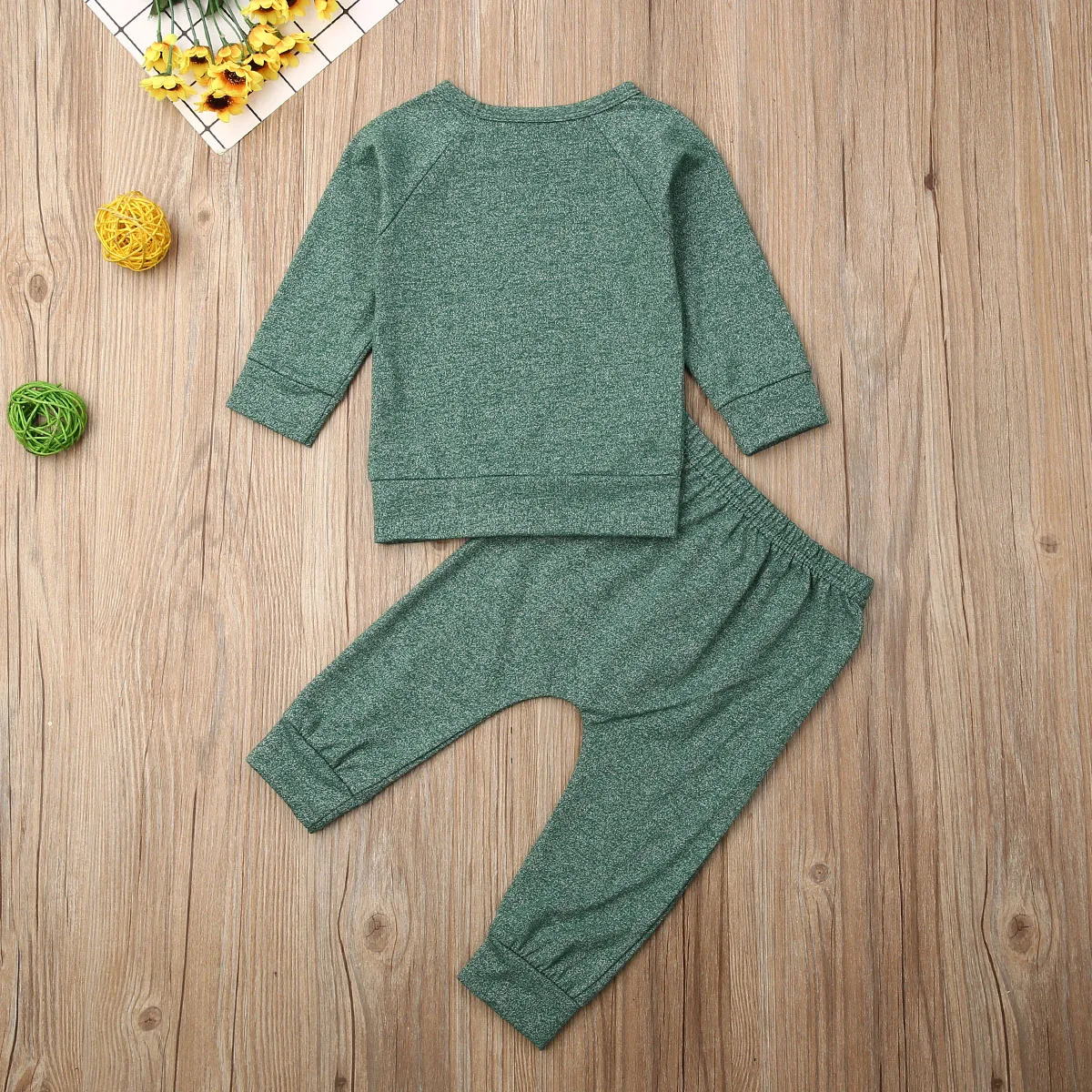 Новая Однотонная футболка для маленьких мальчиков и девочек + комплект брюки