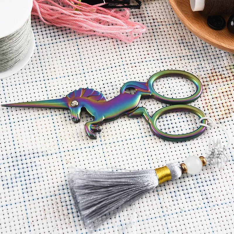 Sewing Classic Embroidery Stainless Scissor Horse Modeling Fabric Diy Craft Art Cross Handicraft Tailor Vintage Stitch Retro Cut