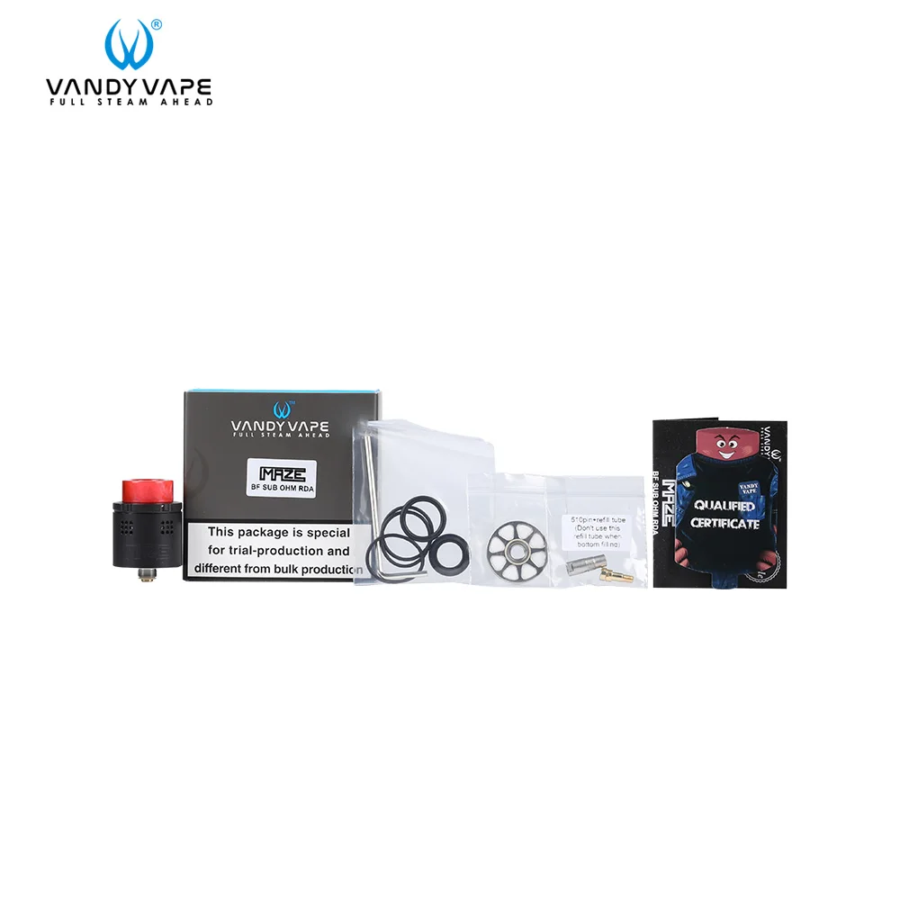 Оригинальный VandyVape лабиринт SUB OHM BF RDA 24 мм Aomizer каучуковый дрип-тип электронная
