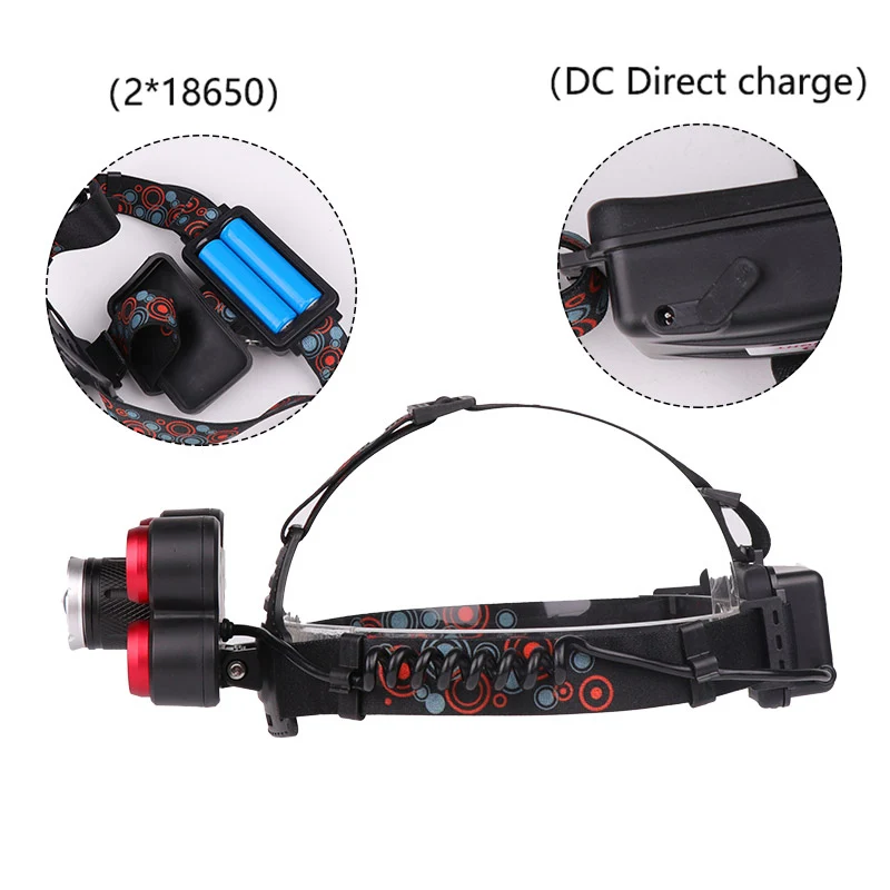 ZK5 фары T6 4 XPE LED COB светодиодный налобный фонарь с переменным фокусным расстоянием