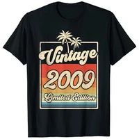 vintage born in 2009 birthday t shirt limited edition tee tops 12 year old clothing customized products