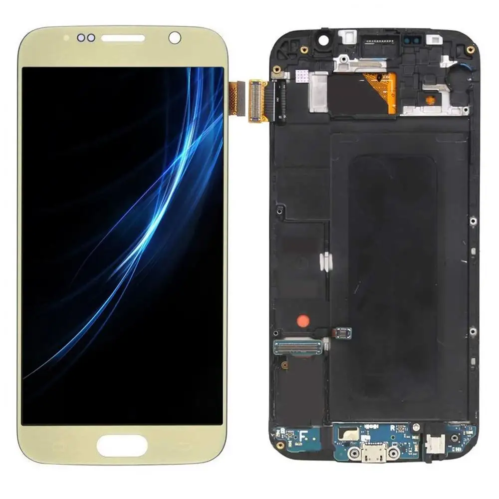 5 1 дюйма с рамкой ЖК дисплей для samsung S6 G920 G920F G920V G920A цифровым преобразователем