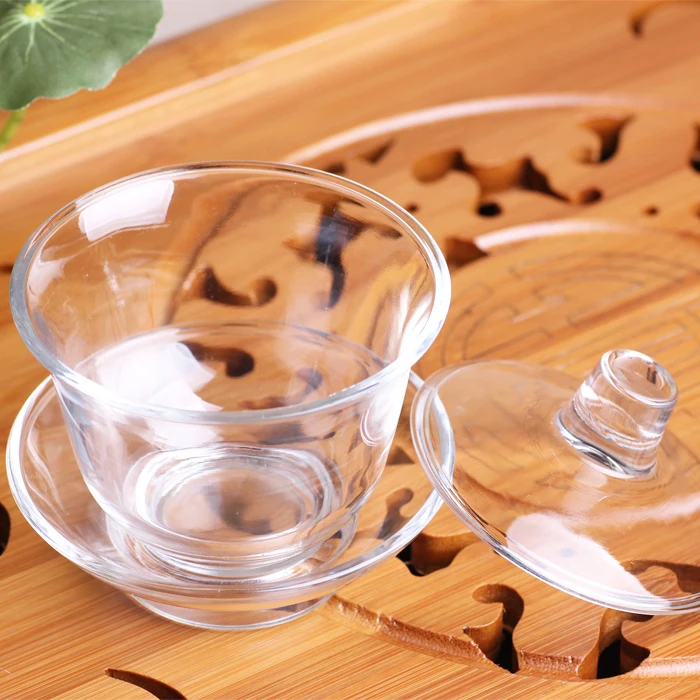 [Грандиозность] Термостойкое Высокопрочное прозрачное стекло Gaiwan среднего