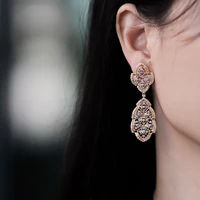 amorita boutique 925s 18k zircon drop earrings anniversary gift luxry series bridal dangle earring for show wedding leaf earring