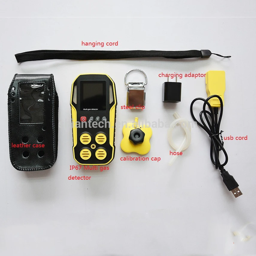

Gas detector Manufacture, CH4 CO, O2, H2S Multi 4 Gas Analyzer with IP66/67