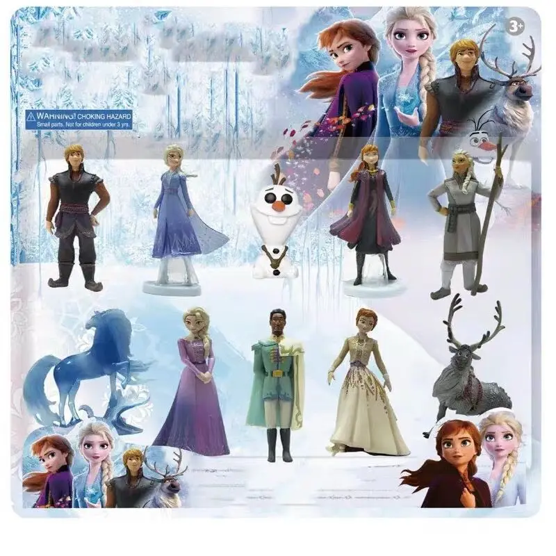 Новинка; 1 комплект детский disney «Холодное сердце» 2 Снежная Королева Эльза и Анна из ПВХ, движущаяся фигурка, Олаф Кристоф Свен аниме куклы дети игрушка Детский подарок