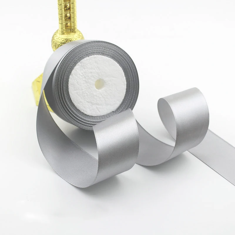 5 ярдов/рулон шелковой атласной ленты Свадебная вечеринка Рождественская Лента