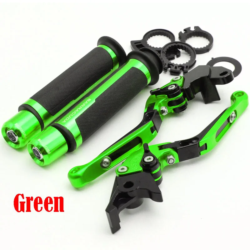 green Для Kawasaki ZR-7/S ZR7 ZR7S 1999-2003 2000 2001 2002 мотоцикл Регулируемый складной сцепные рычаги Руль ручками - Цвет: green