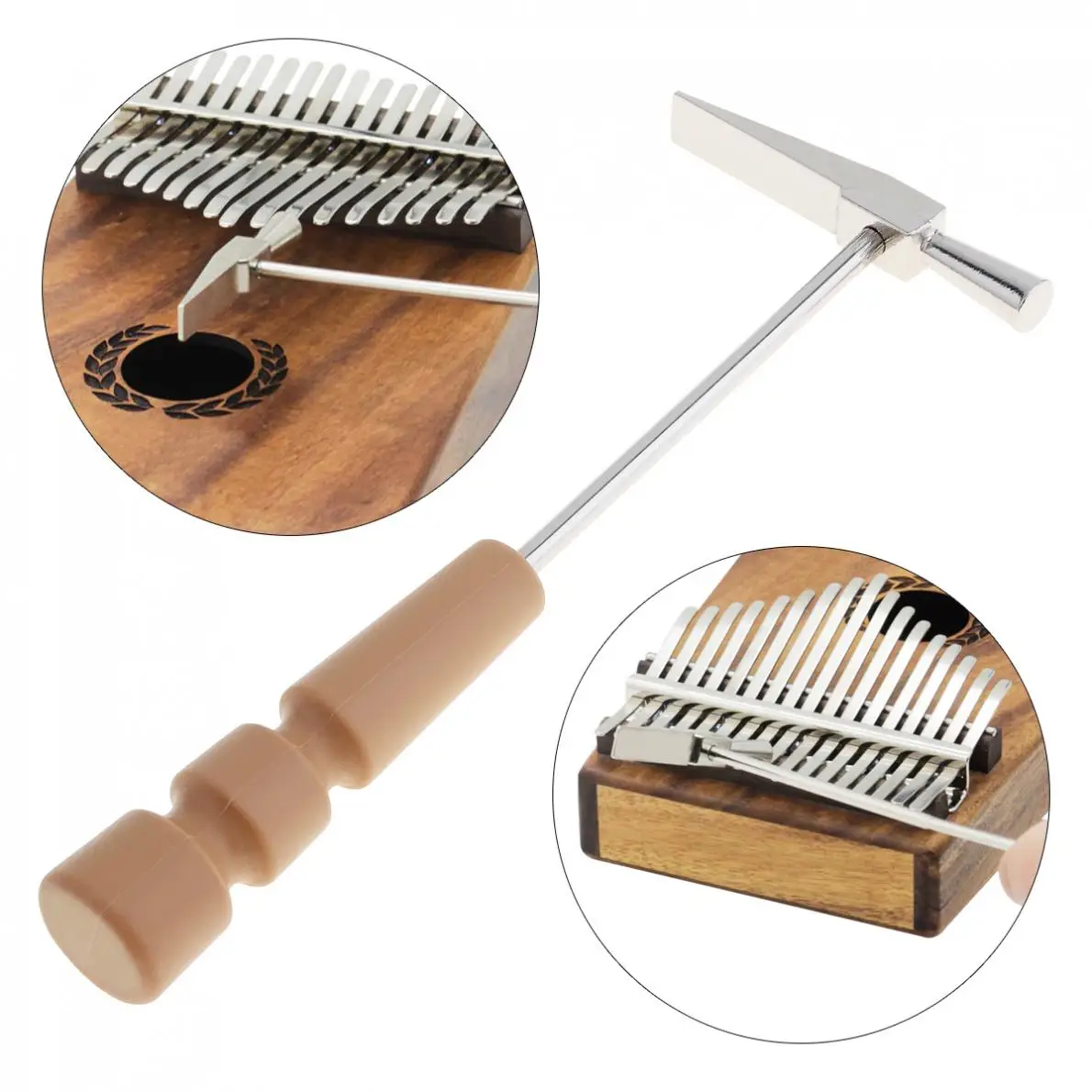 

Portable Wooden Handle Metal Thumb Piano Tuning Hammer for All Size Kalimba