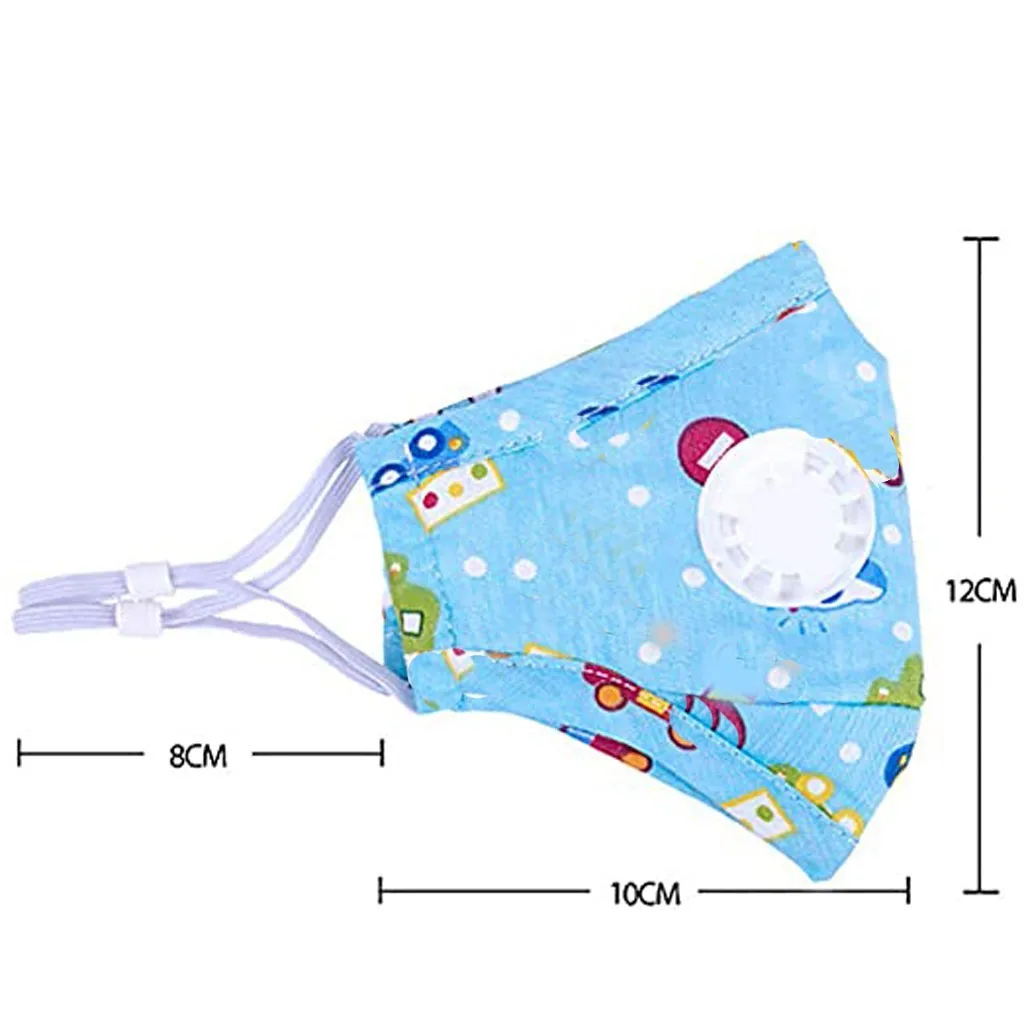 Лицевая детская маска PM2.5 с дыхательным клапаном мультяшная панды моющаяся