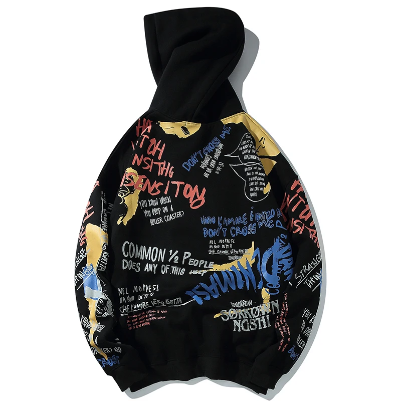 Хипстерские граффити мужские толстовки флисовые толстые белые с принтом мужской