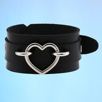 new hot and spicy style lovers heart shape bracelet creative fashion wide version of double love shape bracelet