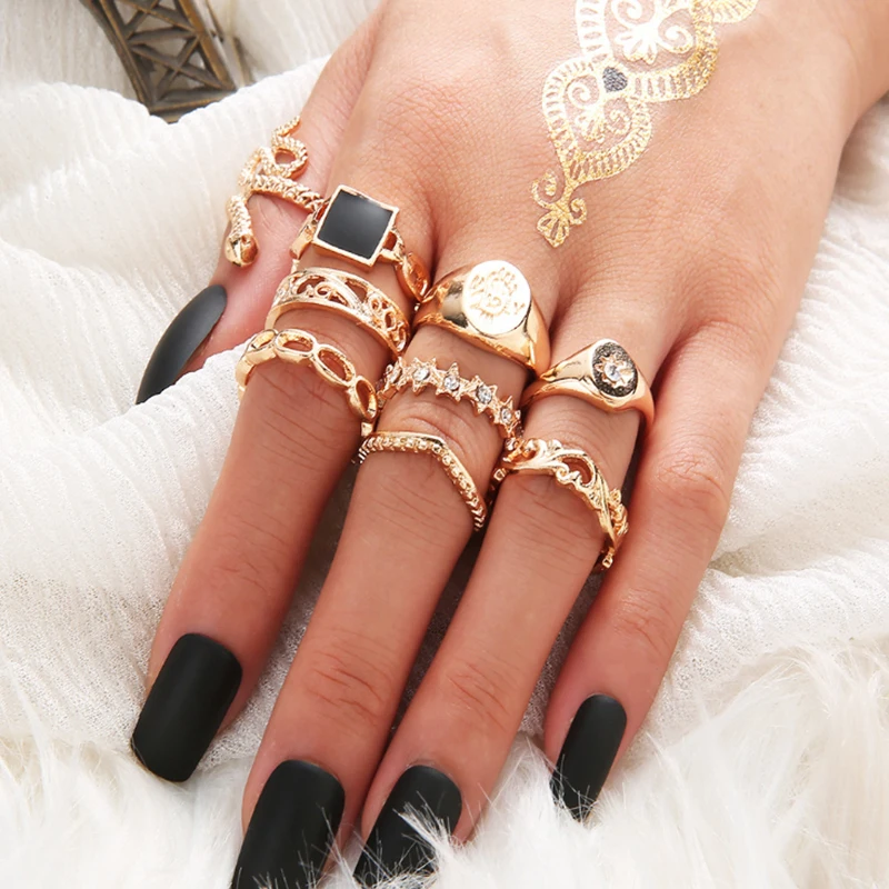 Набор женских колец Micaduo R17 11 шт./компл. богемная инновационная масляная капельная