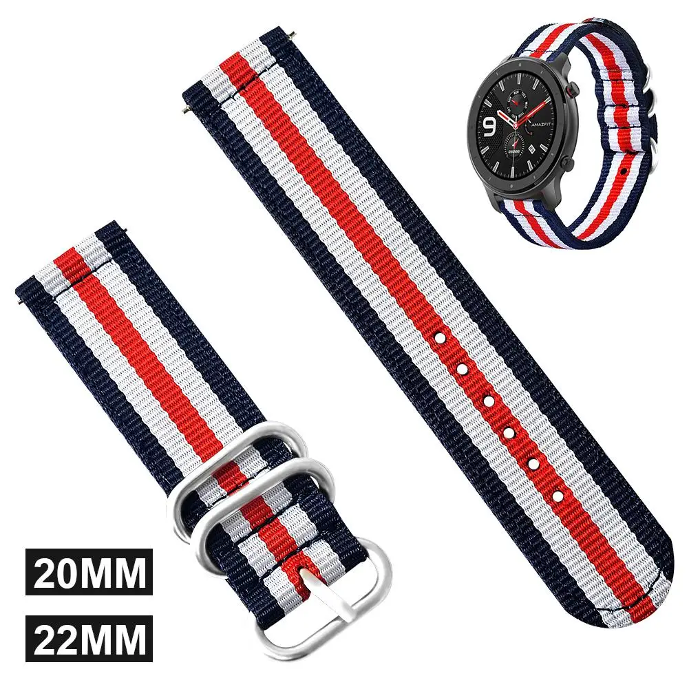 1 шт. 42 мм/47 мм универсальный цвет холст Версия ремешок для часы huami Amazfit GTR