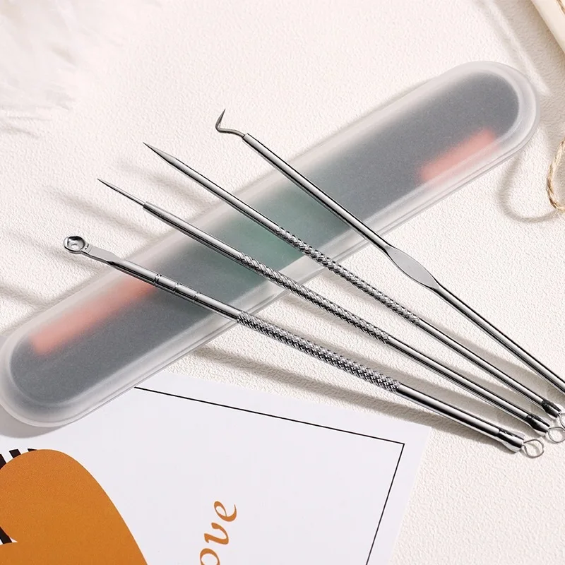 4 шт./компл. искусственные иглы нержавеющая кожа экстрактор пятен Комедон