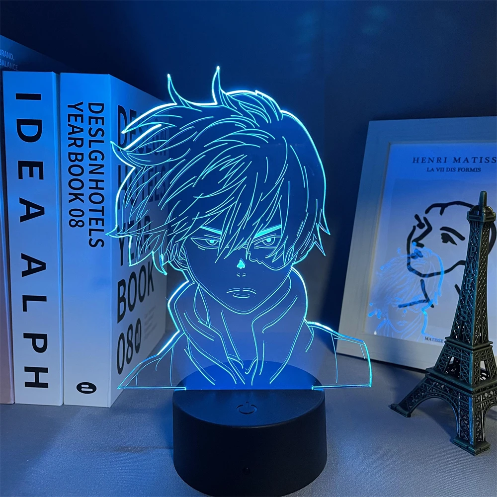 

С героями из мультфильма «Мой герой шото Тодороки уход за кожей лица дизайн светодиодный Ночной светильник Настенный светильник для детей ...