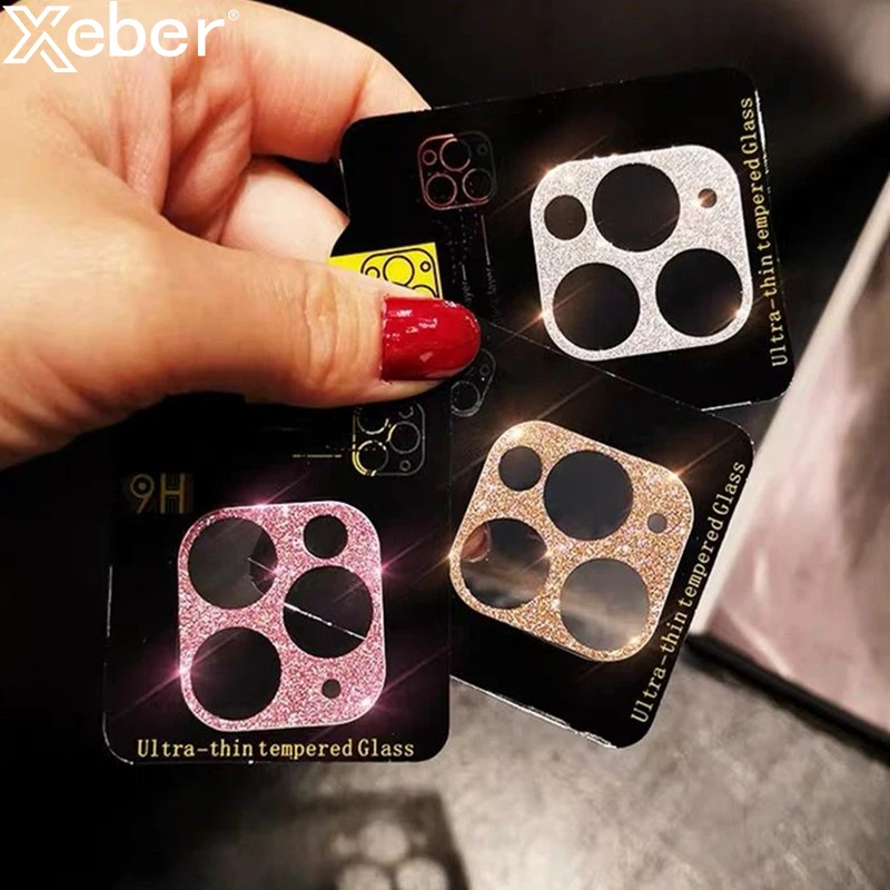 Роскошный блестящий объектив камеры закаленное стекло для iPhone 11 Pro Max Блестящий