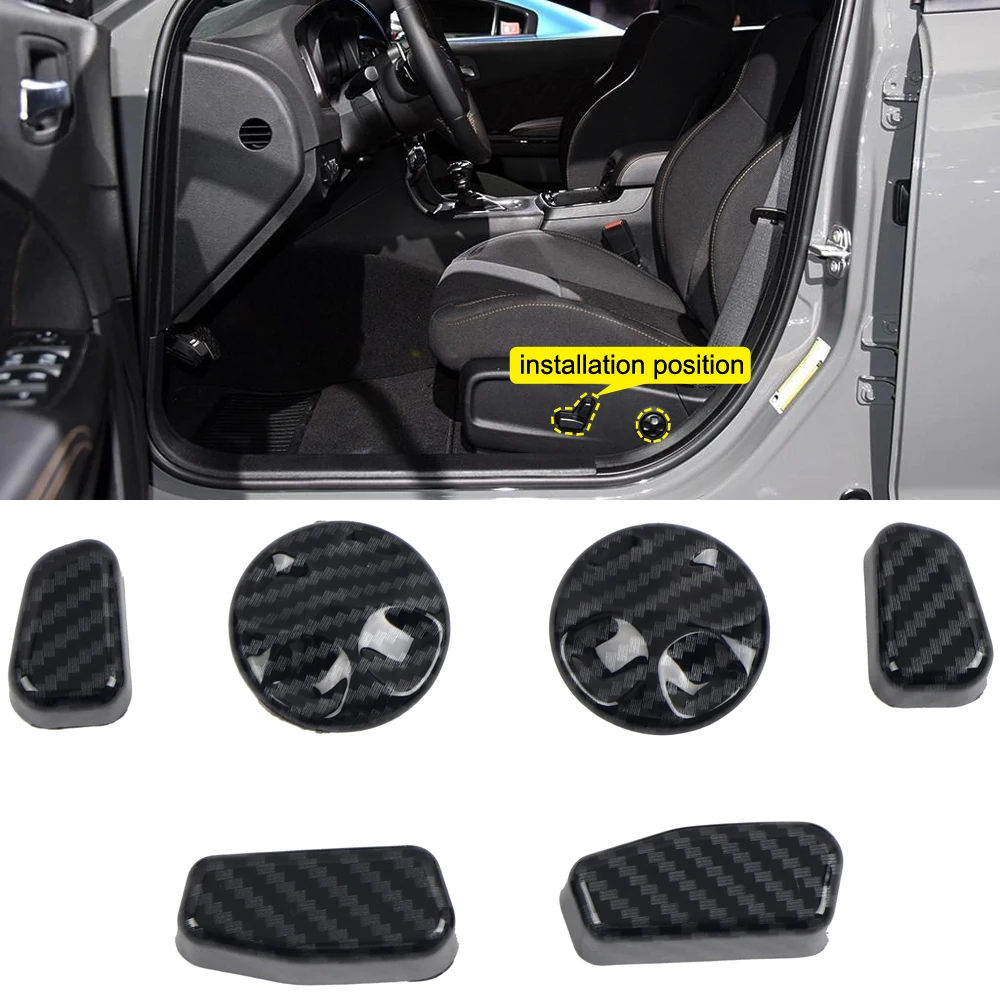 6 шт. накладки на автомобильные сиденья из АБС пластика для Dodge Charger 2011 2020|Лепнина