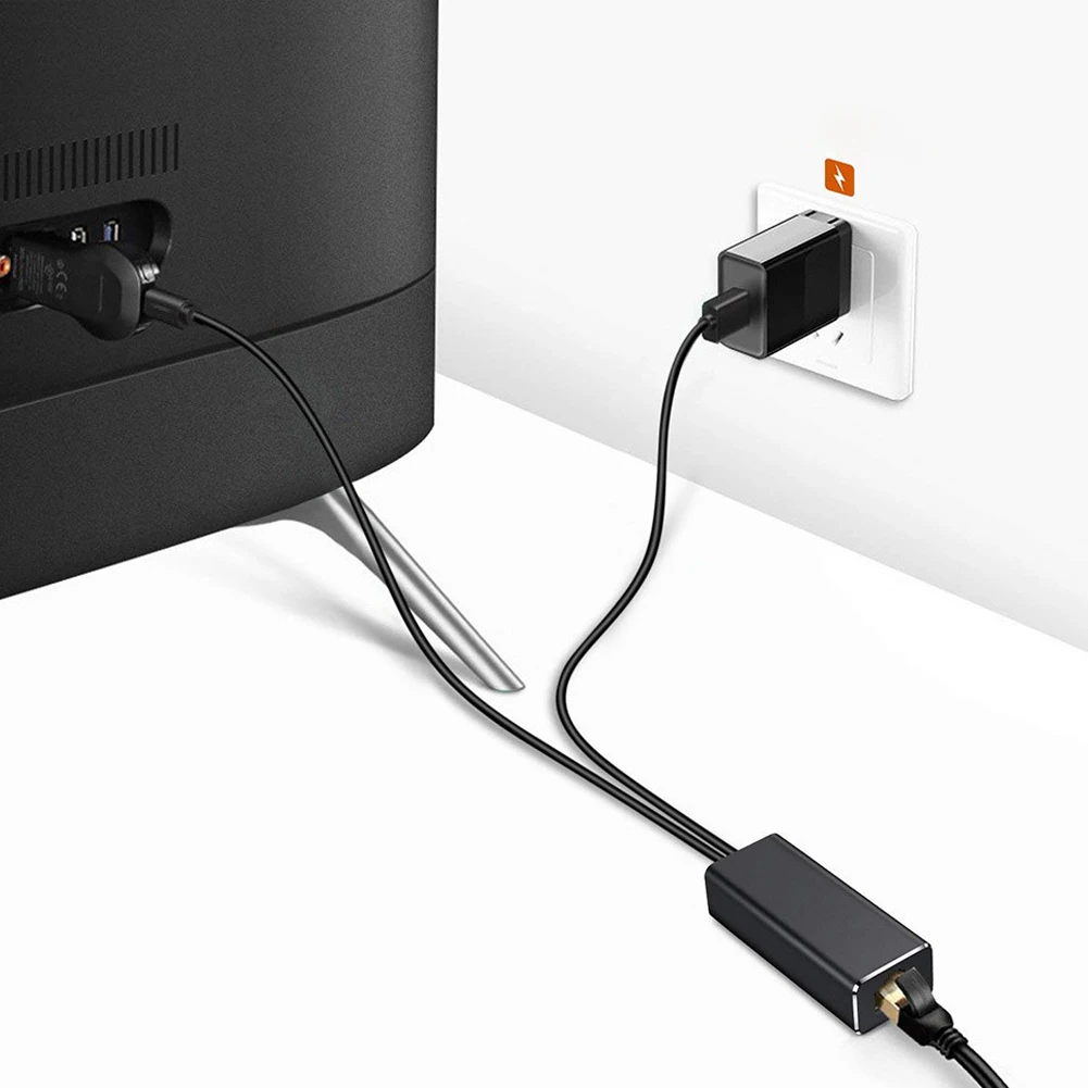 2 в 1 сетевой адаптер Micro USB Ethernet кабель для Chromecast Fire TV Stick|USB-гаджеты| |