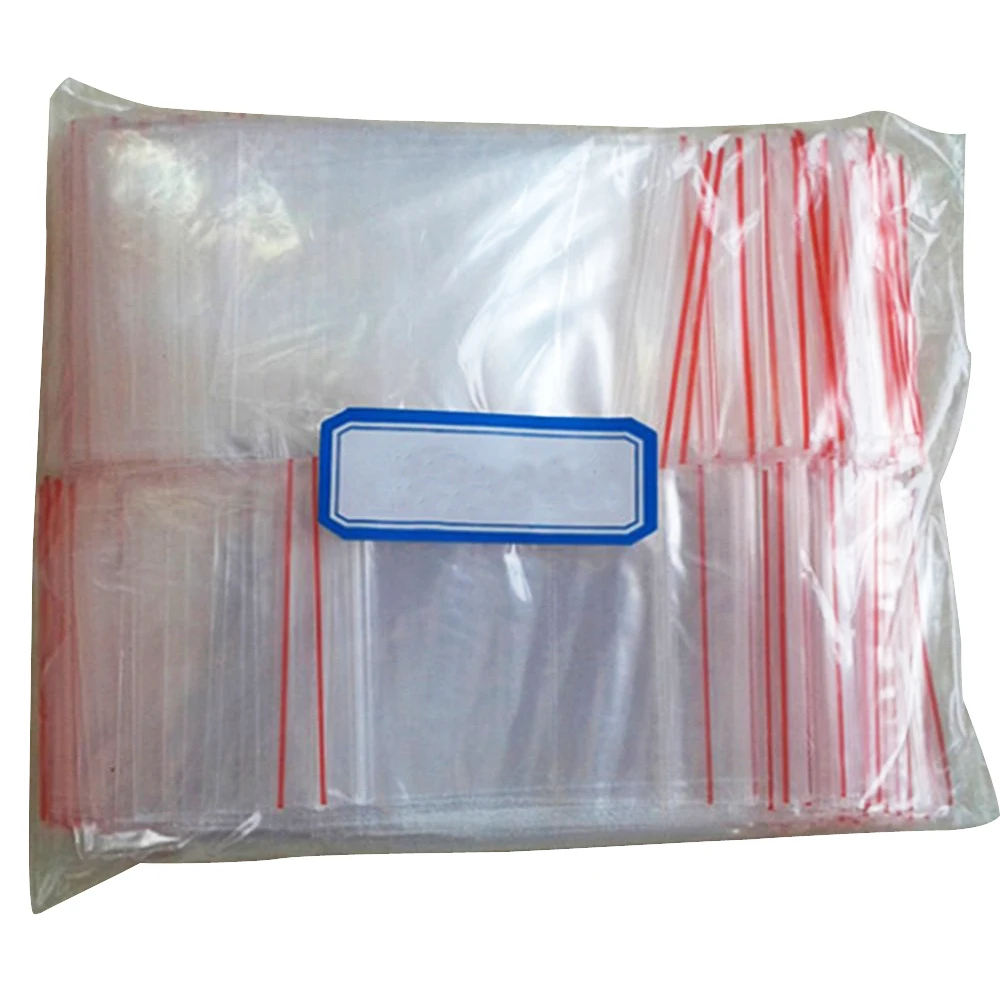 Ботик 100 шт Ziplock замок на молнии Поли прозрачные пакеты пластиковые на молнии 5*7 см