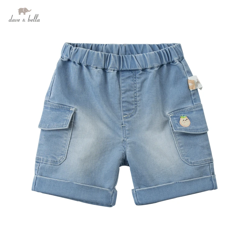 

DBX17811 dave bella summer baby boys fashion solid pockets pants children kneel length kids pants infant toddler trousers
