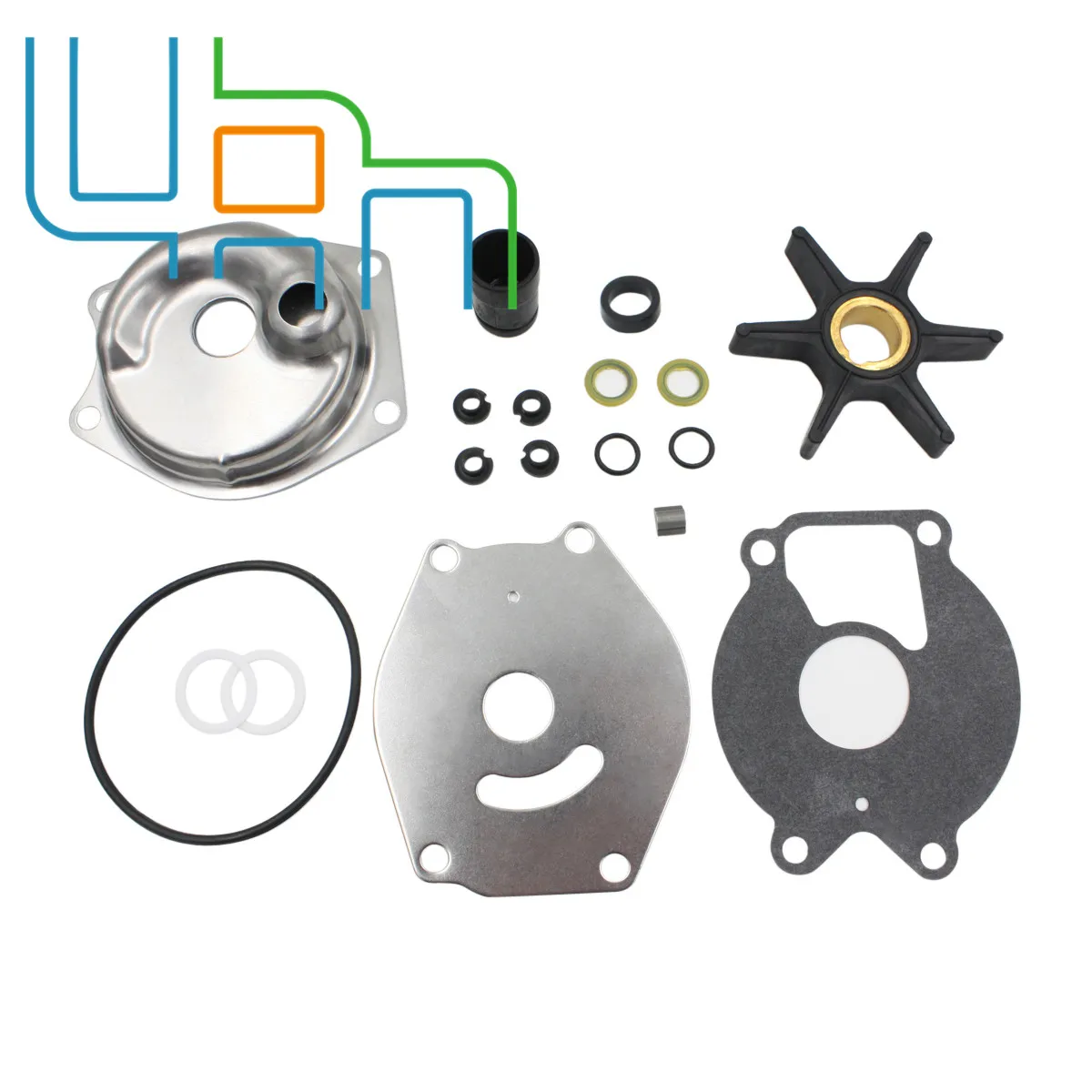 Водяной насос набор для рабочего колеса ртути 9 HP 25 46 99157T2|Лодочный мотор| |