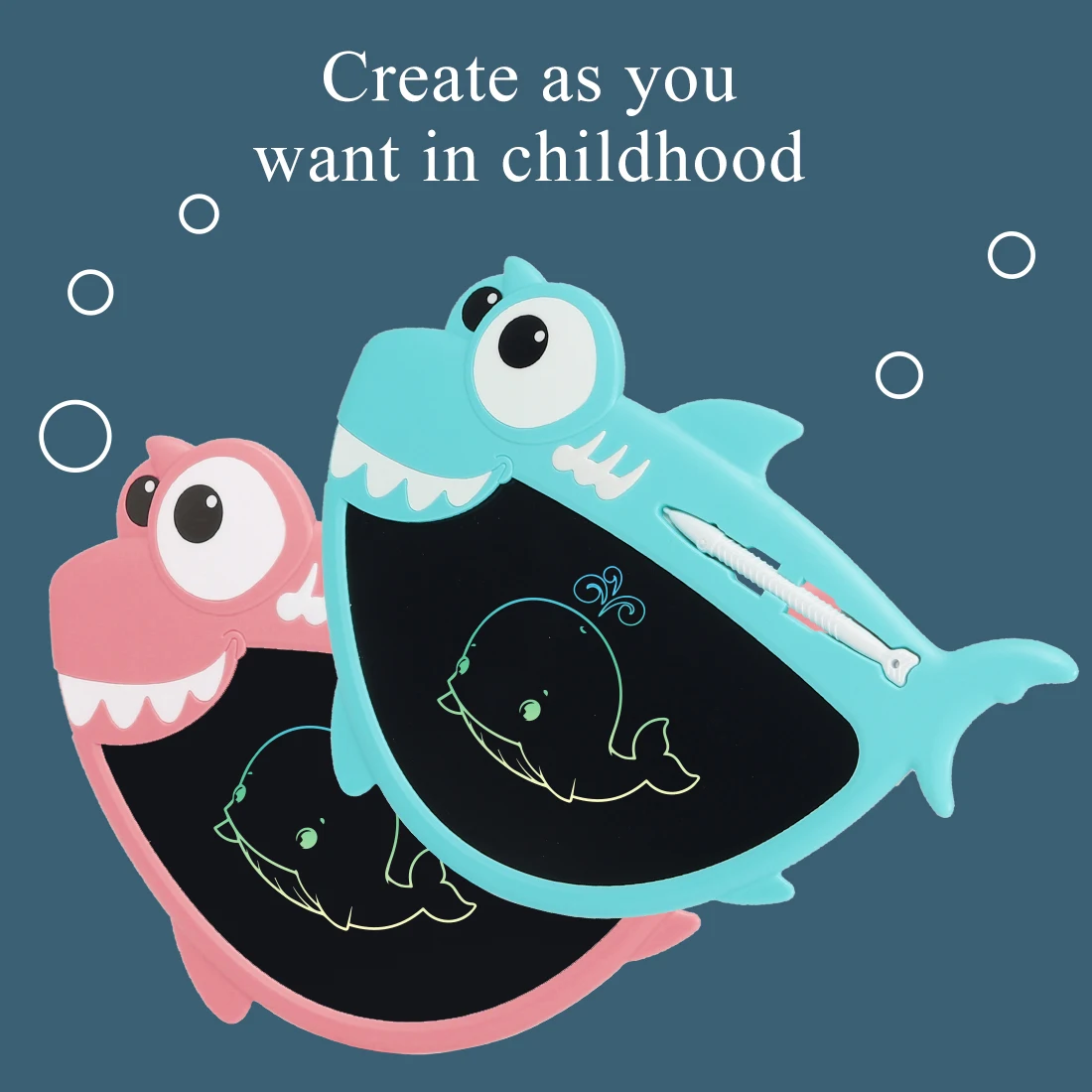 

8.5 Inch Cute Animal Shark LCD Screen Writing Tablet Digital Graphic Drawing Tablets Electronics Writing Board Kids Drawing Pad