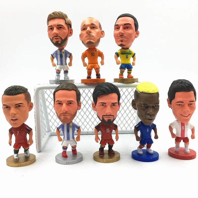

[Wholesale] 500pcs/lot Madrid Cristiano Ronaldo Messi Neymar Pogba Mbapp model Action Figure Jersey Football star toy kids gift
