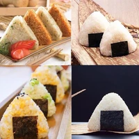 2pcsset diy sushi mold rice ball food press triangular sushi maker mold sushi kit japanese kitchen bento accessories