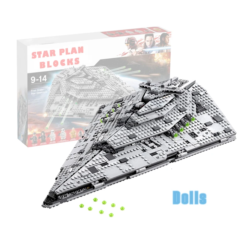 

First Order Star Destroyer Costruzion Spaceship Ship Model Building Blocks Compatible with 75190 Star Blocks DIY Bricks Toys