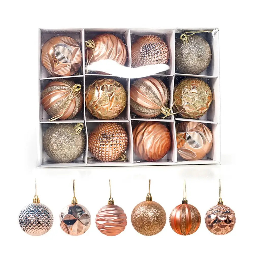 

12pcs/lot 60mm Christmas Tree Decor Ball Baubles Xmas Party Hanging Ball Ornament Decoration Xmas Hanging Home Christmas Decor