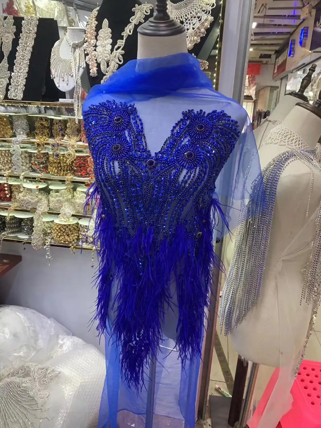 Полностью ручной работы из бисера бахрома ожерелье кружева tassle отделка для