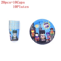 2040pcs cartoon super hero theme happy birthday party decorations cup plate disposable tableware set baby shower party supplies