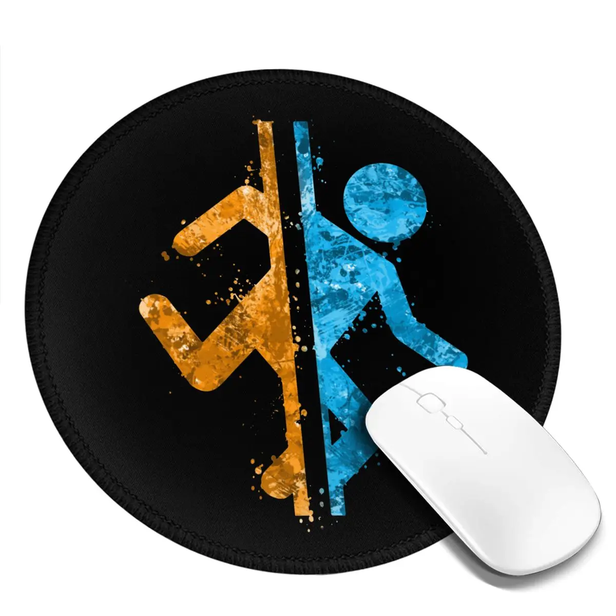 

Portal Mouse Pad Portal Splatter Desk Rubber Mousepad Kawaii Armrest Cheap Print Mouse Mat