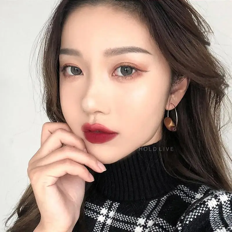 

Portable Red Brown Mousse Matte Velvet Lipstick Highly Glaze Saturated Long Pigmented Lasting Lip Makeup Y9P7