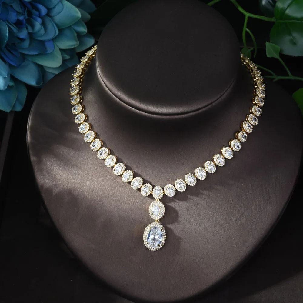 HIBRIDE Свадебные Ювелирные наборы для женщин из блестящего кубического циркония