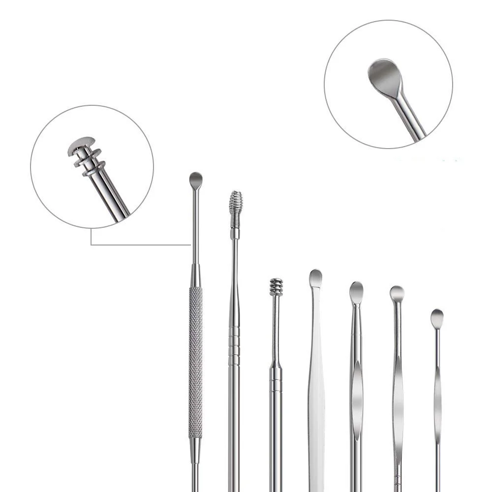 8PCS Acne Blackhead Removal Needles Black Dots Cleaner Head Pore Deep Cleansing Tool Face Skin Care | Красота и здоровье