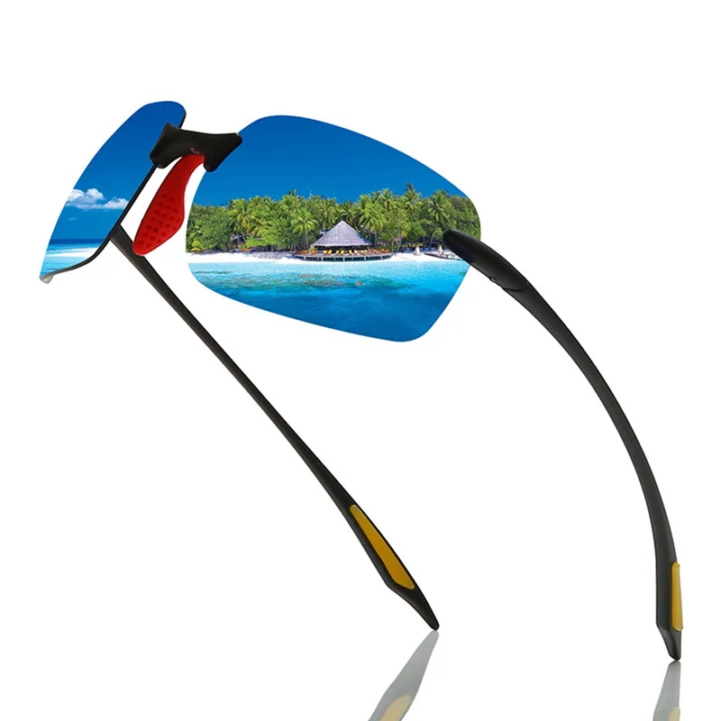 

Luxury Polarized Sunglasses For Men Women Fashion Driving Fishing Hiking Sun Glasses Square Rimless Sun Glasses For Sea Fishing