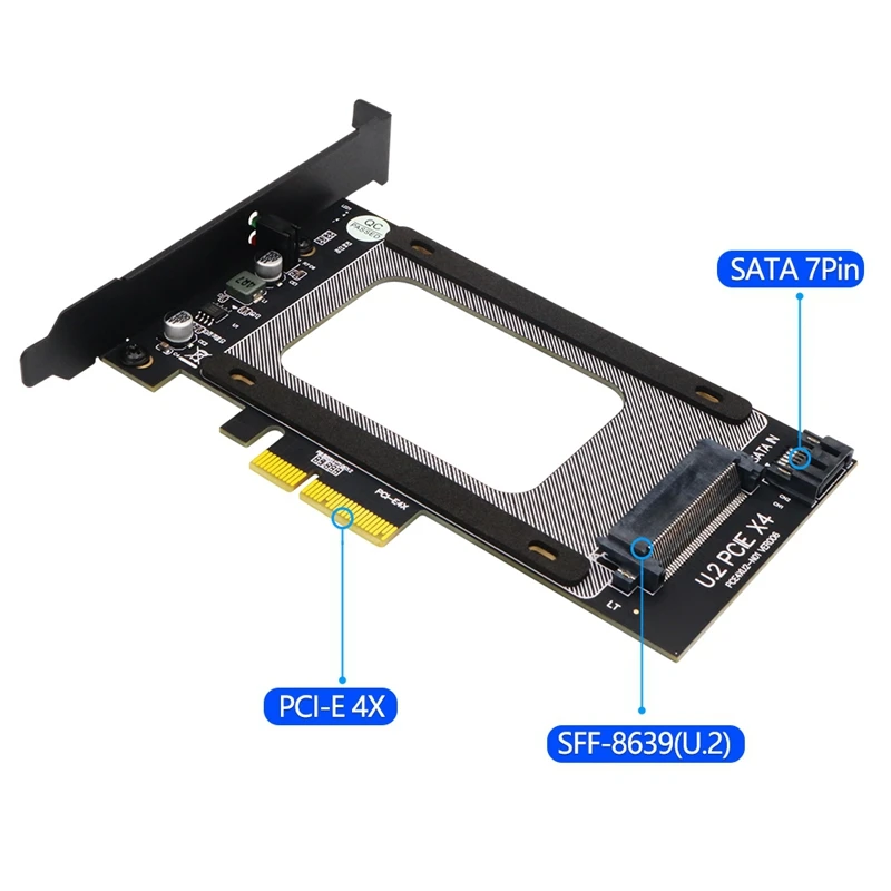 Адаптер PCI-E 3 0 4X к U.2 внешний адаптер PCIe SSD карте поддержка 2 5 дюйма SATA X4 переходной |