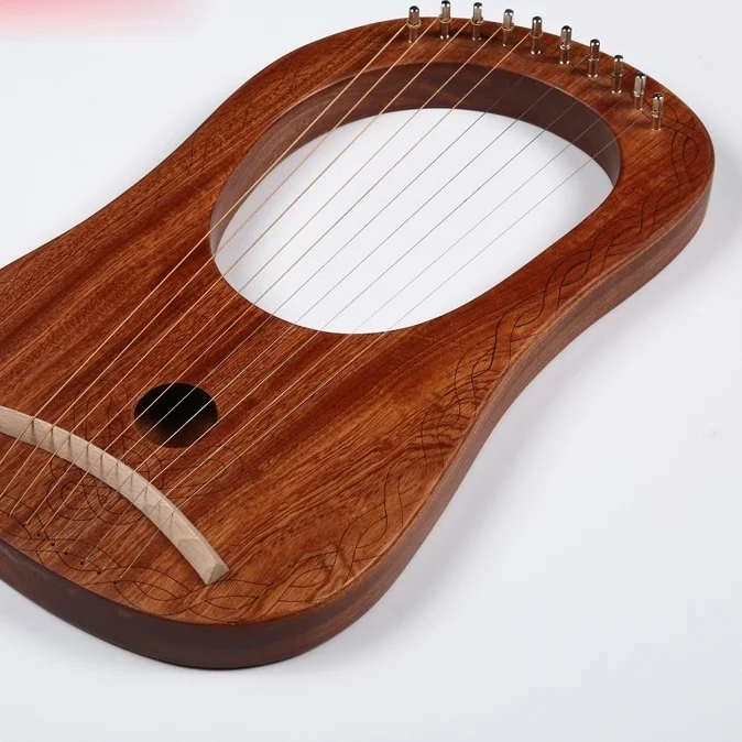 

Musical Instrument Lyre Harp 10 String Wooden Colour Harp Accessories Miniature Instrumentos Musicales String Instruments EI50HP