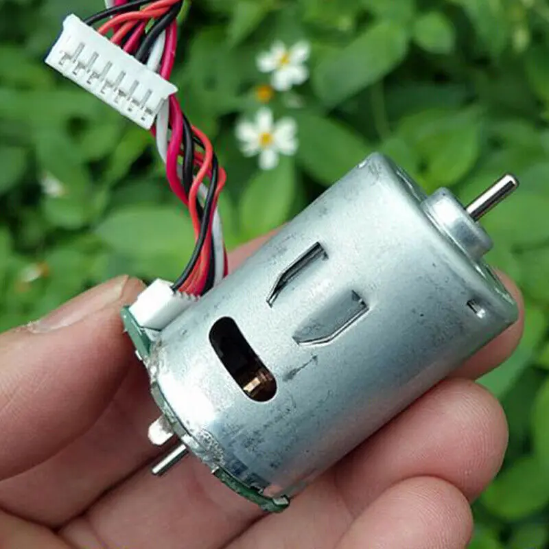 Двигатель JOHNSON 385 DC12V-24V 6600-13600 об/мин, карбоновый щеточный двигатель, двойной вал, большой крутящий момент, с залом, «сделай сам», модель автомобильной лодки, хобби