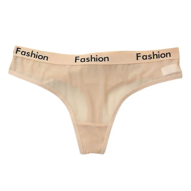 Бежевый Seamless Women Cotton G-string Underwear Women's Lingerie Thongs Female Panties Low Waist Ladies Intimates String Briefs - Цвет: Бежевый
