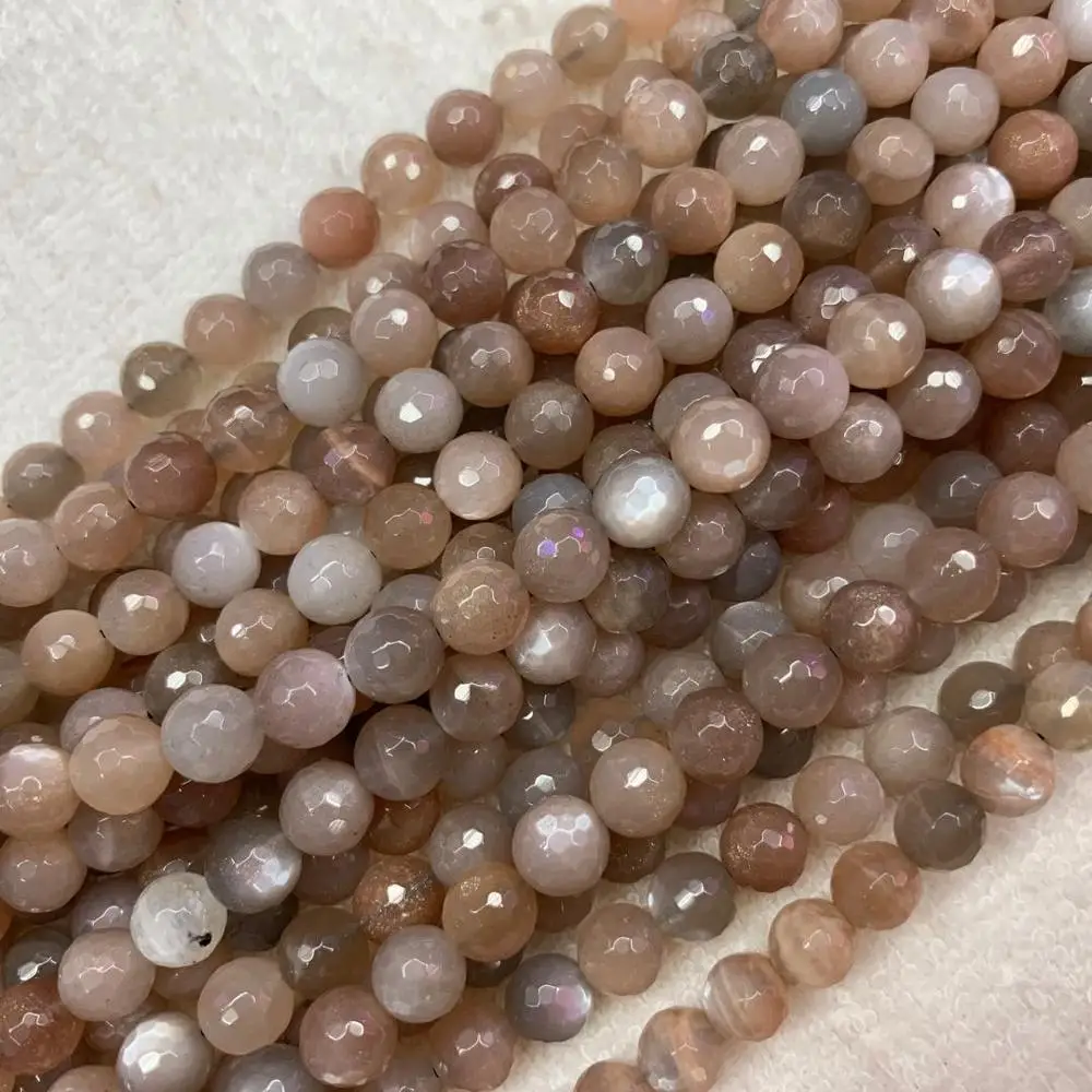 

Natural Moonstone Beads Smooth Round Loose Spacer Beads For Jewelry Making 15inches 6/8/10mm DIY Beads Bracelets Necklace Perles