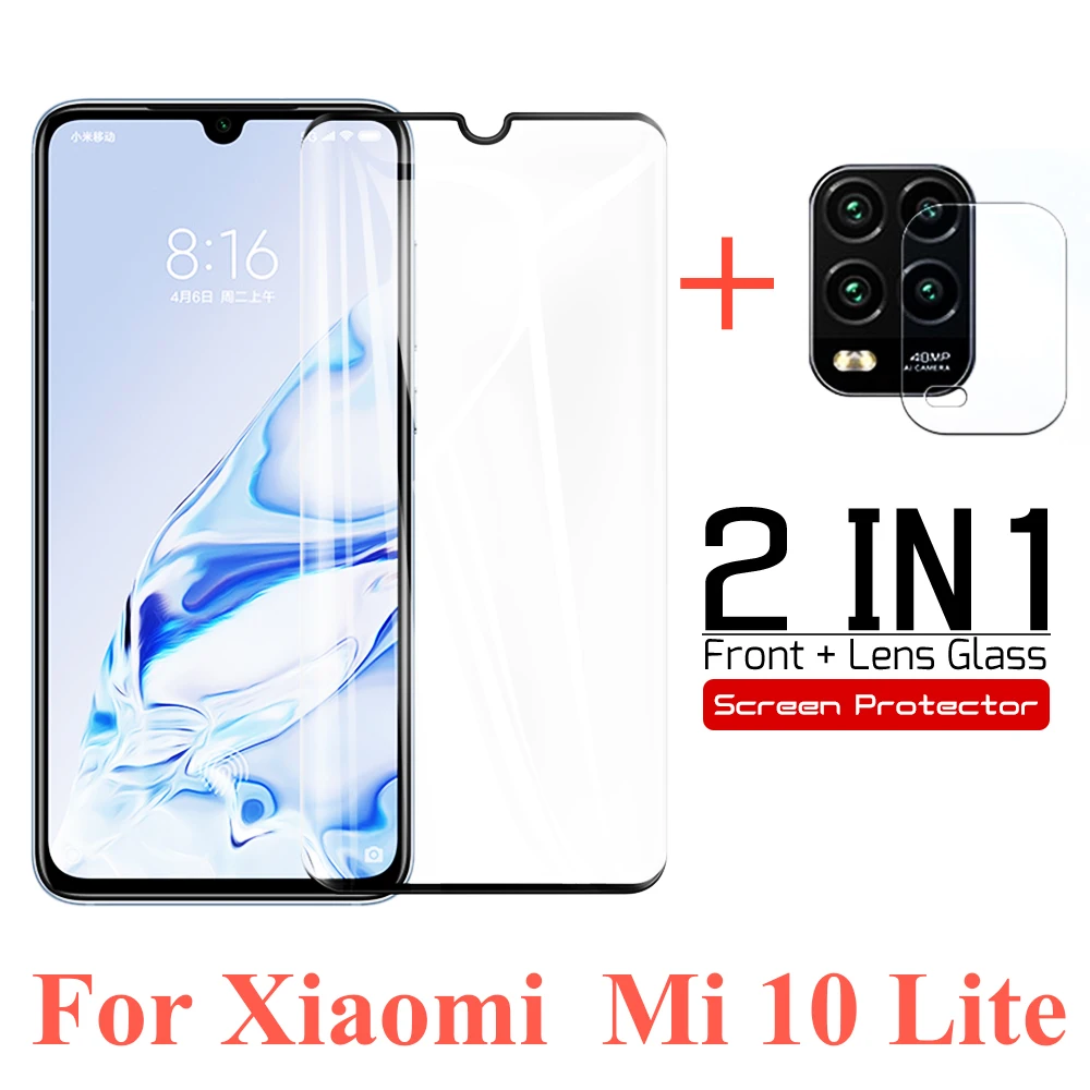Защитное стекло для Xiaomi Mi 10 Lite закаленное Mi10 Защитная пленка экрана камеры защита